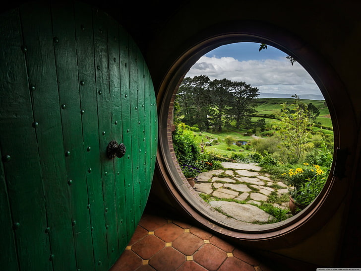 The Hobbit, door, nature, HD wallpaper