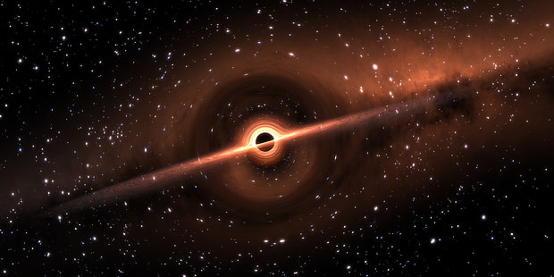ilustração do corpo celeste, espaço, buracos negros, estrelas, HD papel de parede HD wallpaper