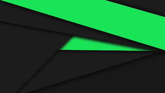 مجردة ، أشكال ، أخضر ، رمادي، خلفية HD HD wallpaper