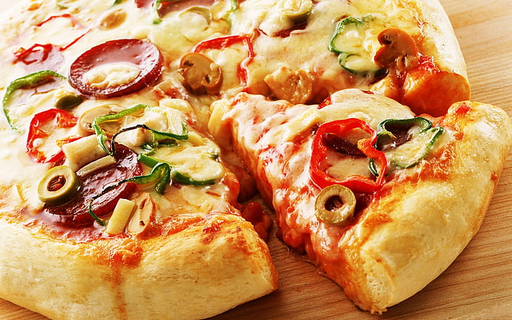 Pizza Time, comida, almuerzo, italiano, fotografía, Fondo de pantalla HD