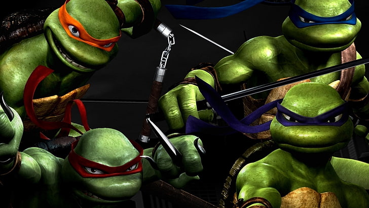TMNT dijital duvar kağıdı, Teenage Mutant Ninja Turtles, HD masaüstü duvar kağıdı