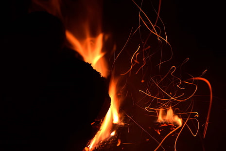 жар, огън, пламък, топлина, HD тапет HD wallpaper