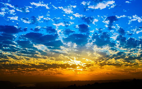 Naturaleza, paisaje, cielo azul, escénico, nubes, puesta del sol, sol, fotografía, naturaleza, paisaje, cielo azul, escénico, nubes, puesta del sol, sol, fotografía, Fondo de pantalla HD HD wallpaper