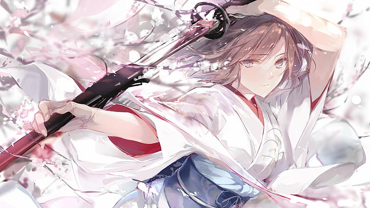 Fate Series, Fate/Grand Order, Anime, Girl, Katana, Shiki Ryougi, HD wallpaper