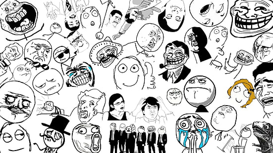Troll Face, face, troll, funny, HD wallpaper HD wallpaper