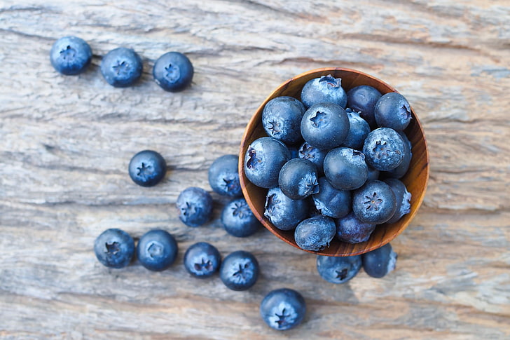 berries, food, fruit, blueberries, HD wallpaper