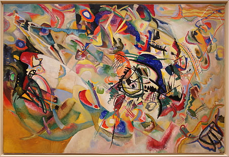 abstrakt, klassisk konst, färgrik, målning, Wassily Kandinsky, HD tapet HD wallpaper