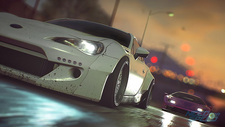 ภาพโฟกัสคูเป้สีขาวต้องการความเร็วปี 2016 Need for Speed ​​รถยนต์เกม PC, วอลล์เปเปอร์ HD
