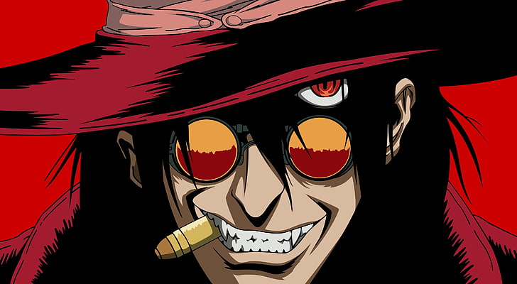 anime character wearing hat digital wallpaper, anime, Hellsing, Alucard, vampires, HD wallpaper