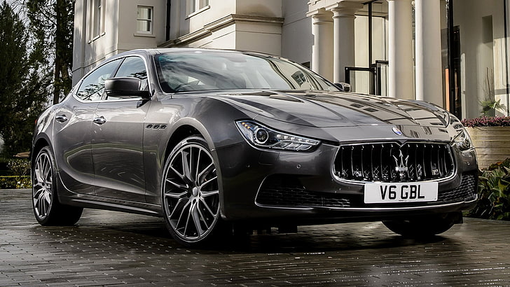 Maserati, Maserati Ghibli, Black Car, Coche, Coche de lujo, Fondo de pantalla HD