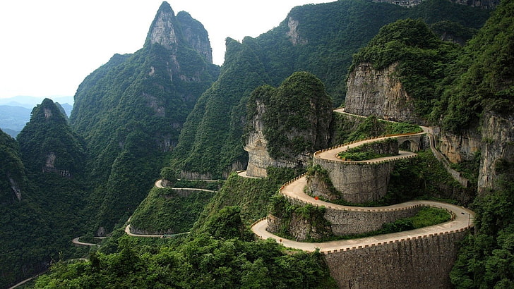 Montanhas, Montanha, China, Hunan, HD papel de parede