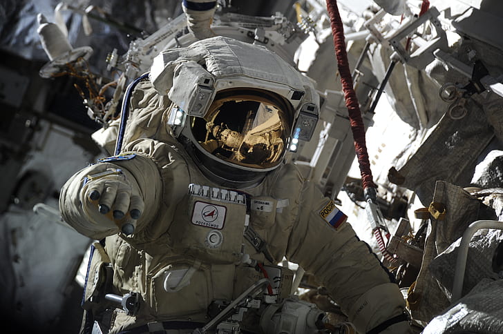 Astronaut, Roscosmos, Rusia, Wallpaper HD
