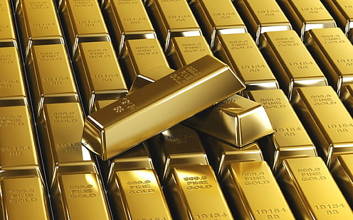 Goldbarren, Barren, Gold, Makro, HD-Hintergrundbild HD wallpaper
