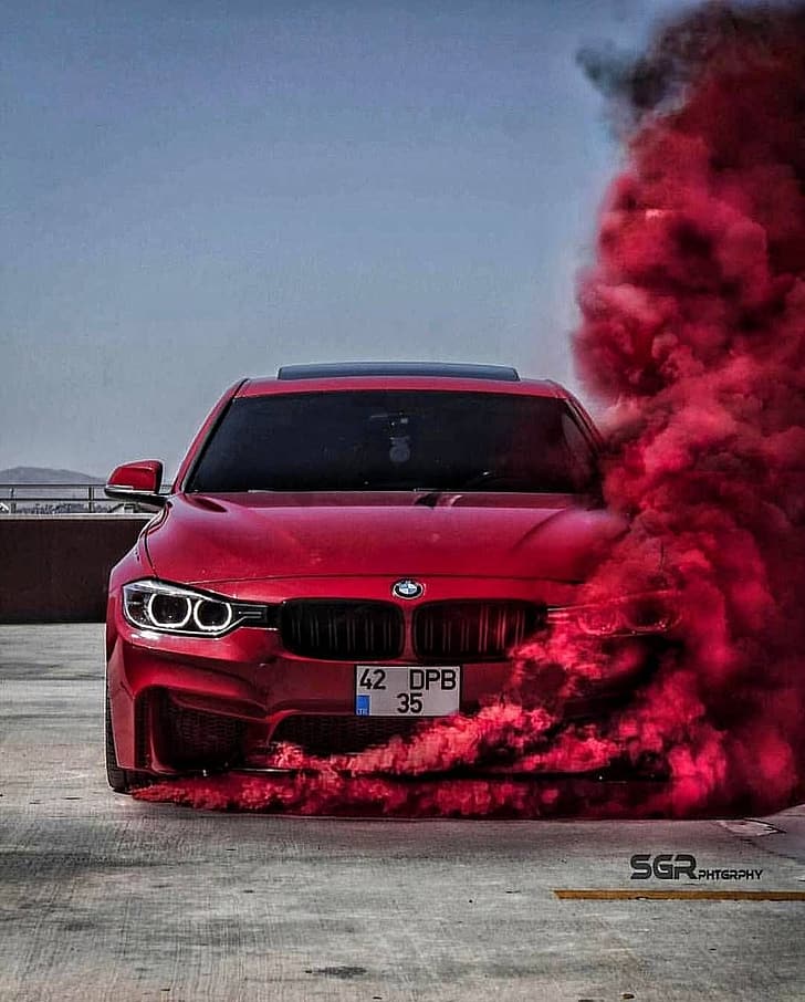 BMW, Tuner Car, czerwony, Tapety HD, tapety na telefon