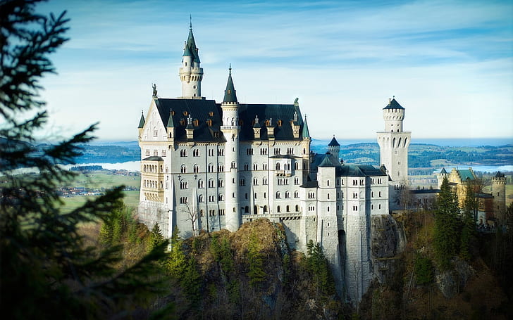 Бавария Замъкът Нойшванщайн, пейзаж, Замъкът Нойшванщайн, HD тапет