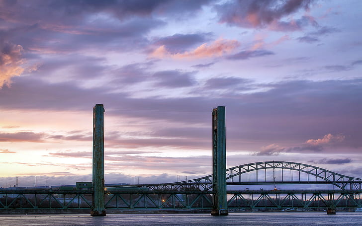 Vereinigte Staaten, Maine, Kittery, Vereinigte Staaten, Maine, Kittery, Brücke, Landschaft, HD-Hintergrundbild