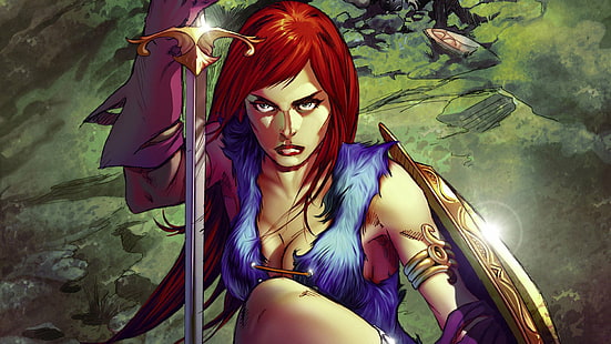Comics, rote Sonja, HD-Hintergrundbild HD wallpaper