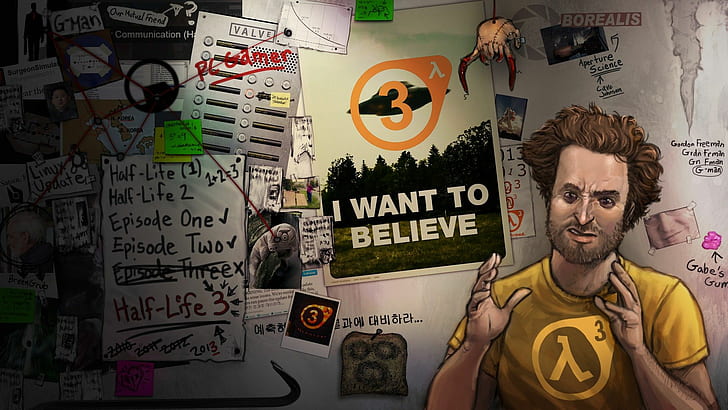 Half Life I Want to Believe HD, aliens, artwork, day[9], half life, half-life 2, half-life 3, video games, want to believe, HD wallpaper