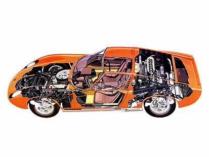 1966, classic, cutaway, engine, engines, interior, lamborghini, miura, p400, supercar, supercars, HD wallpaper HD wallpaper