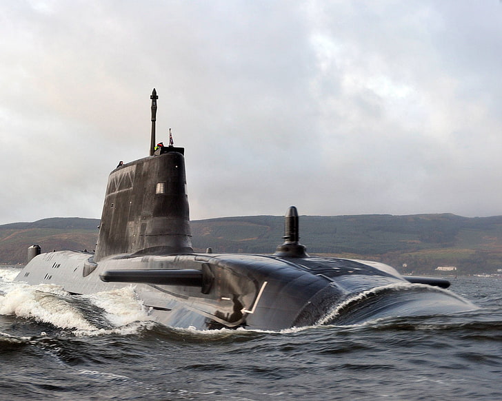 submarino, marinha real, submarino classe Astute, HD papel de parede
