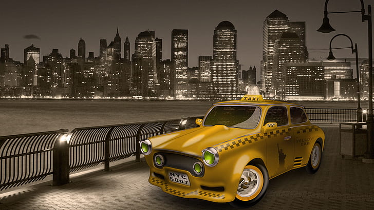 Taxi do Newjersey 1080p HD, kreacja, grafika, kreacja i grafika, do, 1080p, taksówka, newjersey, Tapety HD