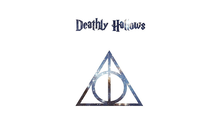 deathly hallows, harry potter, white, HD wallpaper