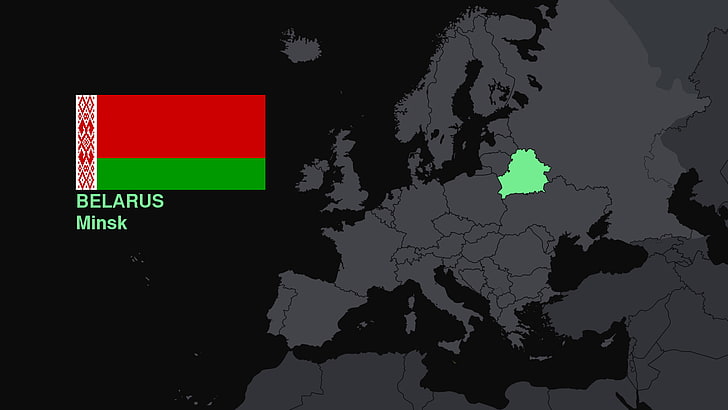 Biélorussie, Europe, drapeau, carte, Fond d'écran HD