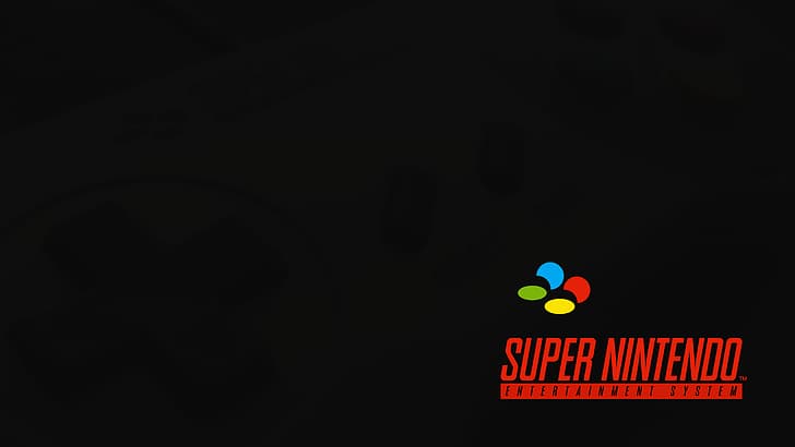 SNES, Super Nintendo, логотип, консоль, HD обои