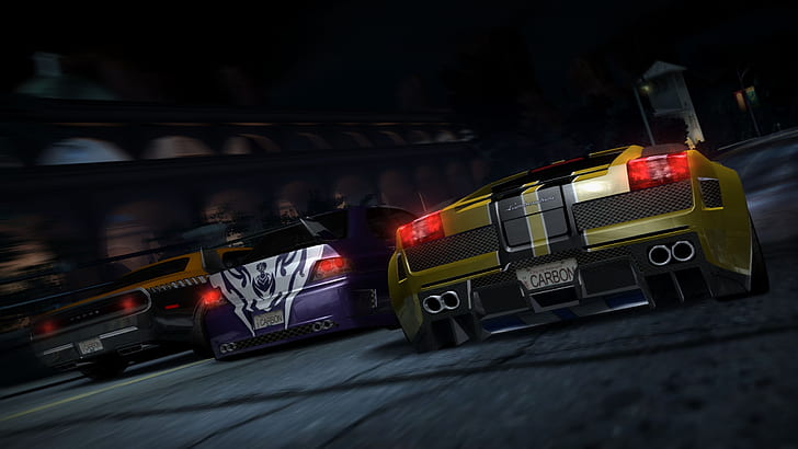 Need For Speed Carbon, Cars, Night, HD wallpaper