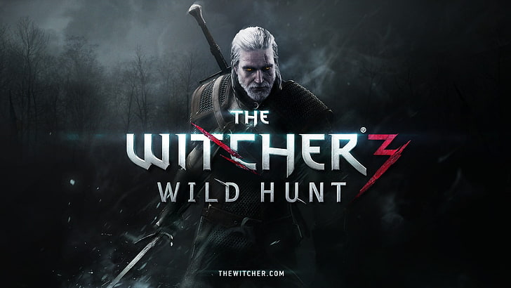 Affiche de la chasse au vent de The Witcher, The Witcher, The Witcher 3: Wild Hunt, jeux vidéo, Geralt of Rivia, Fond d'écran HD