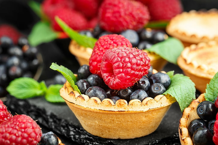 Food, Berry, Blueberry, Close-Up, Fruit, Raspberry, HD wallpaper