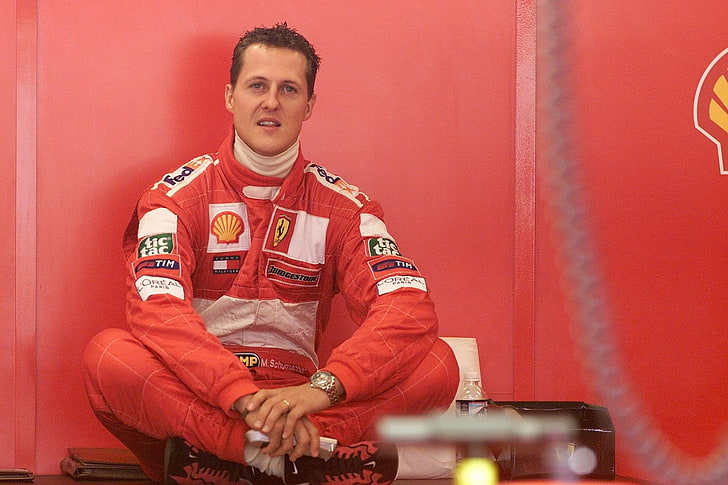 Sudadera con capucha roja y negra para hombres, Michael Schumacher, Fórmula 1, hombres, Alemania, Fondo de pantalla HD