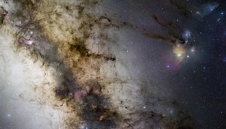 Milky Way Center, nebula wallpaper, 3D, Space, star, sky, planet, HD wallpaper