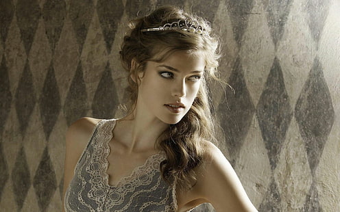 Modelle, Julia Saner, Crown, Girl, Model, Swiss, Sfondo HD HD wallpaper