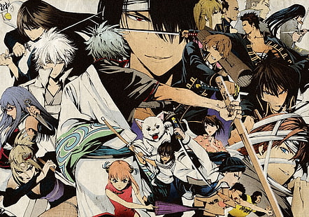 Gintama anime karaktärer, Gintama, HD tapet HD wallpaper