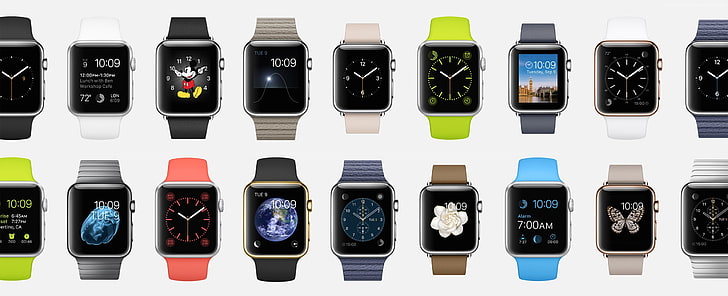 ulasan, Apple, iWatch, antarmuka, Gadget Futuristik Nyata, 5k, jam tangan, Apple Watch, layar, perak, 4k, Wallpaper HD