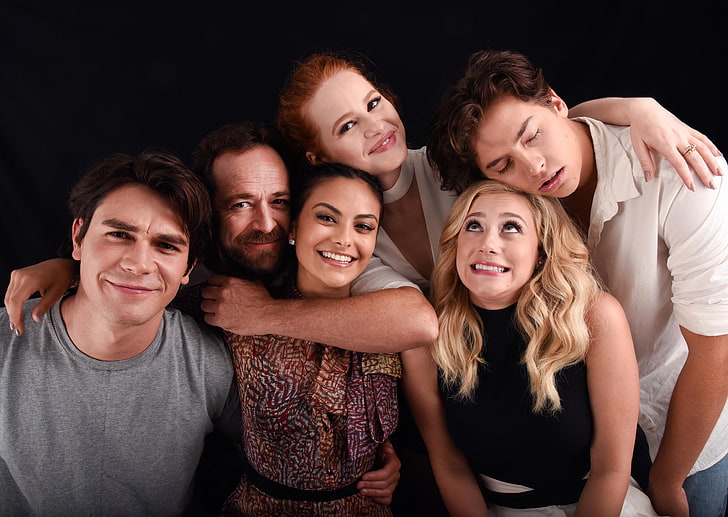 Riverdale, Veronica Lodge, Camila Mendes, Betty Cooper, Cole Sprouse, Lili Reinhart, Cheryl Blossom, Madelaine Petsch, Archie Andrews, Jughead Jones, K.J. Apa, Luke Perry, Fred Andrews, Tapety HD