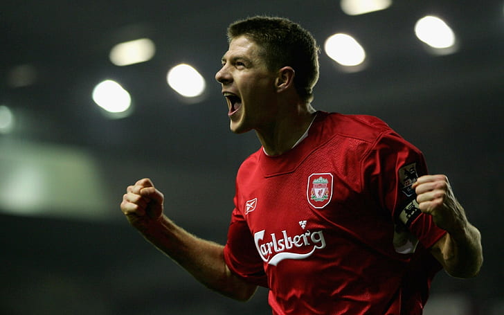 Steven Gerrard, piłkarze, Liverpool FC, Premier League, Tapety HD