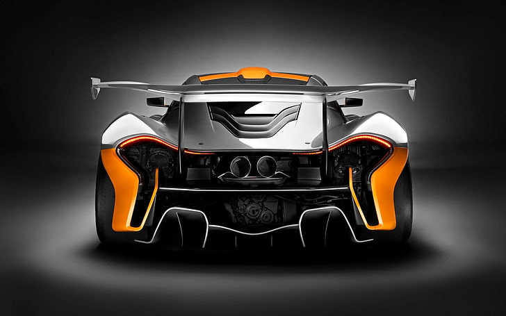 Schwarz-Weiß-Gitarrenheld-Controller, McLaren, McLaren P1 GTR, McLaren P1, HD-Hintergrundbild