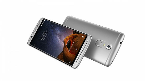 srebrny smartfon z Androidem, ZTE Axon 7 mini, IFA 2016, recenzja, najlepsze smartfony, Tapety HD HD wallpaper