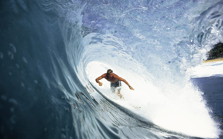 Surfer, sport, surfing, ocean, deska, relaks, Tapety HD