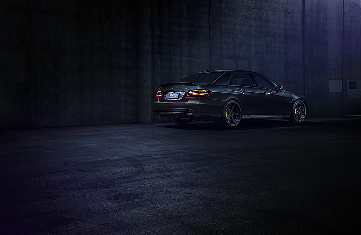 Mercedes-Benz, Dark, California, Motorsport, Sonic, E63, Heck, Licht, Nacht, AMG S, HD-Hintergrundbild