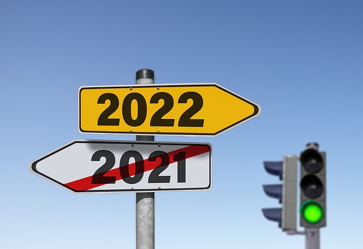 العام الجديد، إشارة المرور، 2022، Зелёный свет، خلفية HD