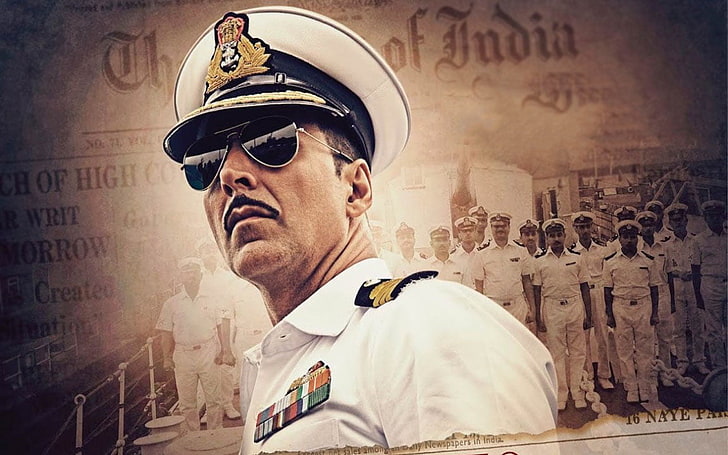 Akshay Kumar In Rustom Poster, Movies, Bollywood Movies, bollywood, akshay kumar, HD wallpaper