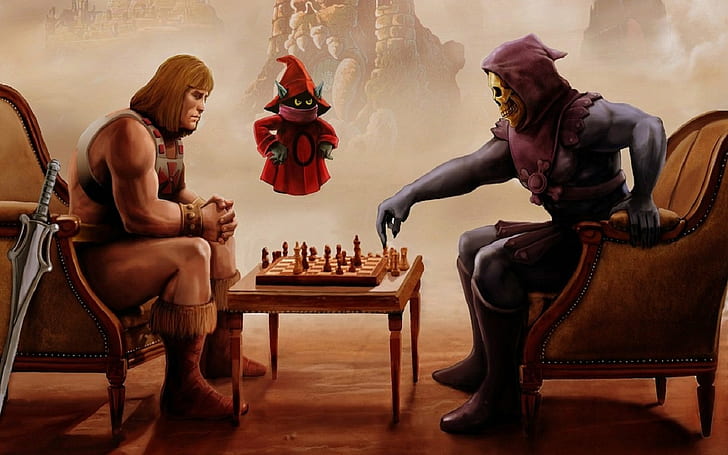 He-Man, Skeletor, chess, Orko, HD wallpaper | Wallpaperbetter