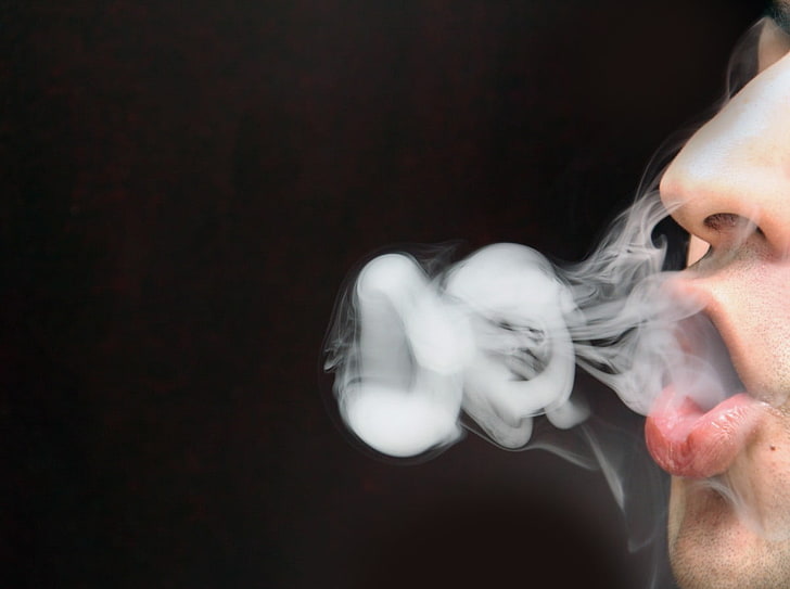 Rauchen, Dampf, Lippen, Nase, HD-Hintergrundbild