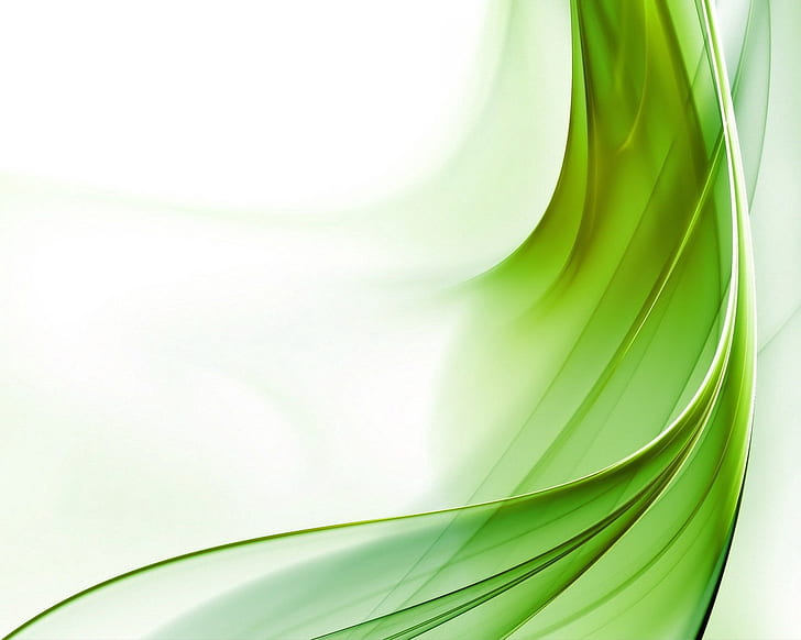 abstraction, green, white, line, HD wallpaper