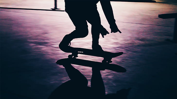 alam, kota, skateboard, Wallpaper HD