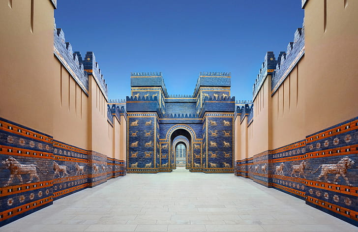 architecture, Babylon, Expensive, VI.to BC, Gate of goddess Ishtar, photo-reconstruction, HD wallpaper