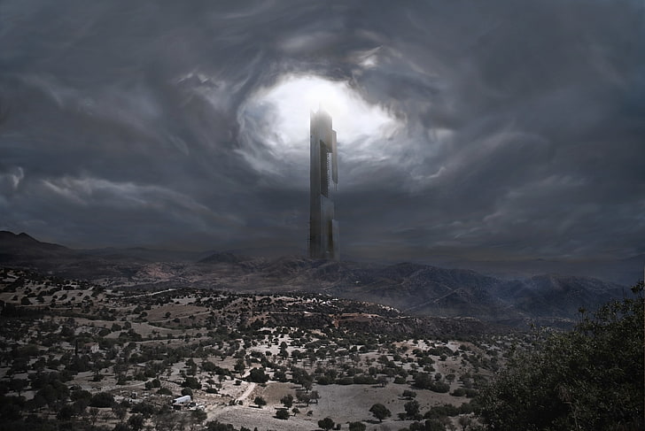 Citadel, mountains, sky, Half-Life 2, video games, HD wallpaper